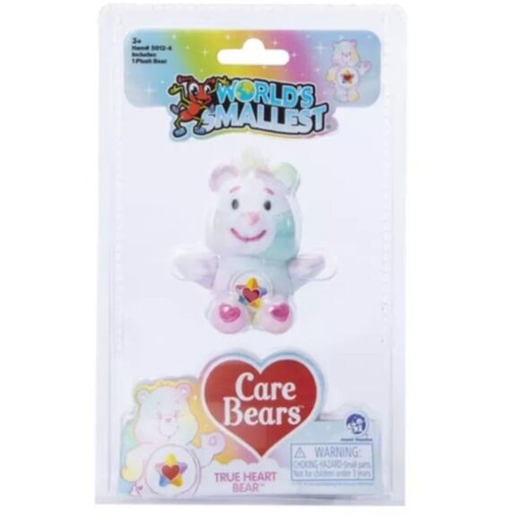 2023 World's Smallest Care Bears Plush Series 4 True Heart Bear Toy Super 5012-4 - Picture 1 of 1